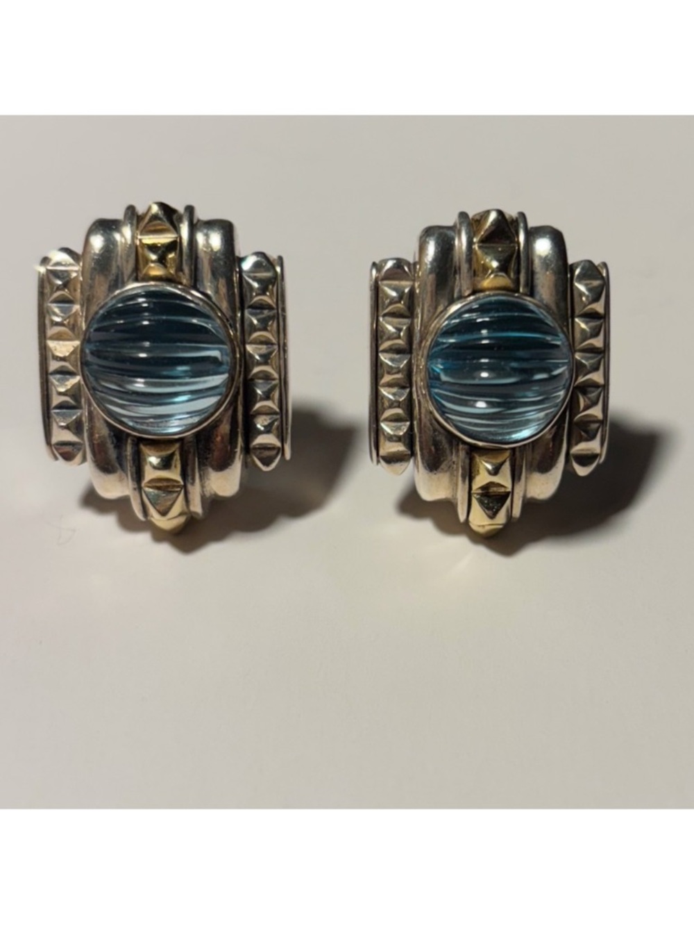 LAGOS Cabochon Blue Topaz Earrings
